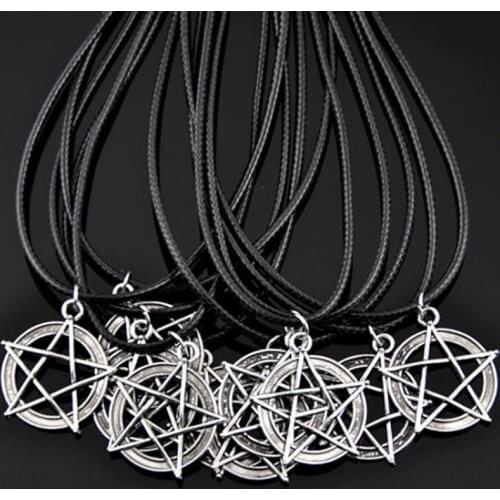 Jewelry wholesale lot 10pcs Cool star Pentagram geometry Pendants Necklace HJ10
