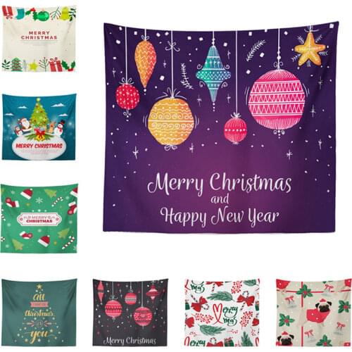 Merry Christmas Design Decoration Wall Tapestry Polyester Hanging Tapestries For Living Room Bedroom Study Room