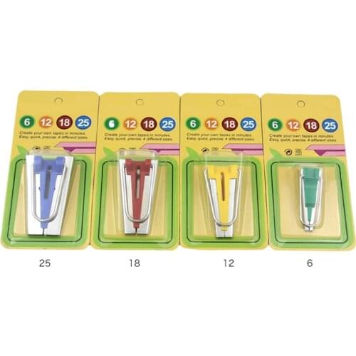 1 Pcs Sewing Accessories Domestic Machine Portable Bias Tape Makers Sewing Patchwork Tools 6mm 12mm 18mm 25mm 4 Size