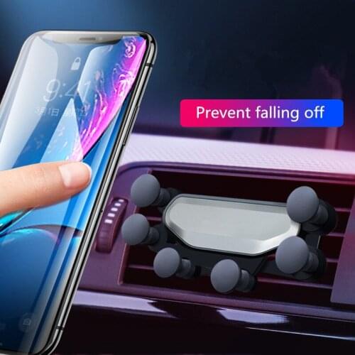 1PCS Gravity Car Holder For Phone in Car Air Vent Clip Mount No Magnetic Mobile Phone Holder GPS Stand For iPhone XS MAX Xiaomi