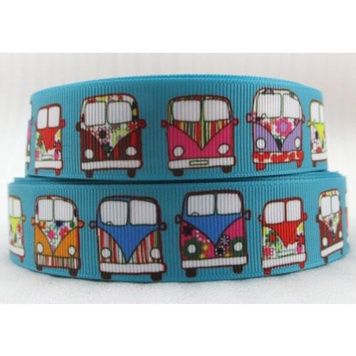 10Y45732 1"(25mm) car blue high quality printed polyester ribbon 10 yards, DIY handmade materials, wedding gift wrap