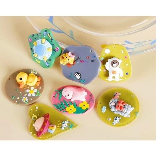 Spring style 30pcs/lot 3D animals core geometry irregular acrylic beads diy jewelry earring/garment pendant accessory