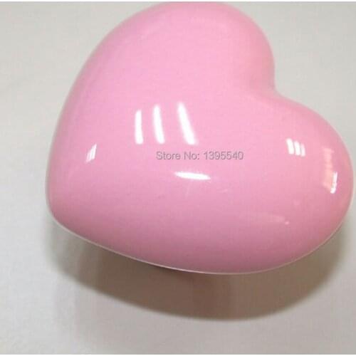 New 5pcs Ceramic Cabinet Drawer Knob Children Bedroom Closet Handle Kitchen Cabinet Love Heart Pull Kids Furniture Dresser Pulls