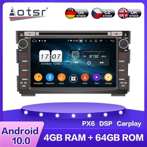 For KIA CEED 2006 + Android 10 Car Multimedia DVD Player RAM 4G + 64GB PX6 Auto GPS Navigation Stereo radio Headunit DSP Carplay