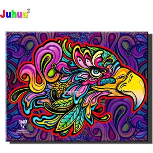 DIY full square diamond painting Colorful eagle pictures for embroidery diamond mosaic Cross Stitch decor Home