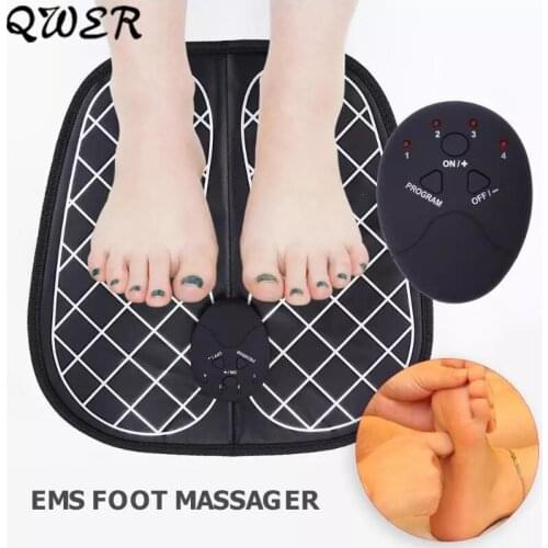 Electric EMS Foot Massager Wireless Feet Muscle Stimulator ABS Physiotherapy Revitalizing Pedicure Tens Foot Vibrate Massage Mat