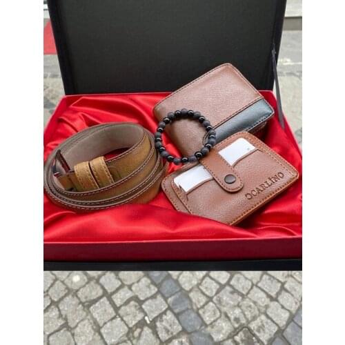 Carlino Taba Classic Wallet Belt Badge Holder Bracelet Gift Boxed Elegant Set