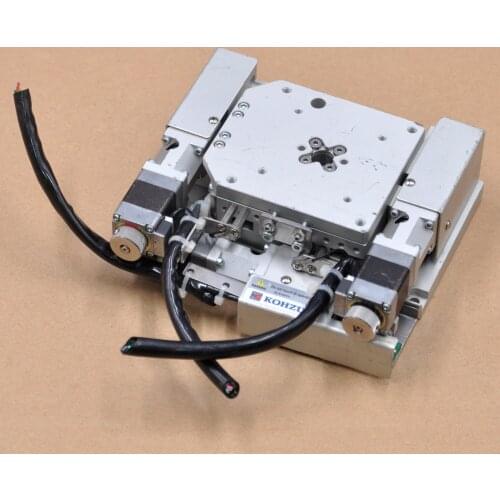 KOHZU YRA-070 XYR axis three-dimensional 70 * 82mm optical electric high precision displacement fine-tuning slide aluminum