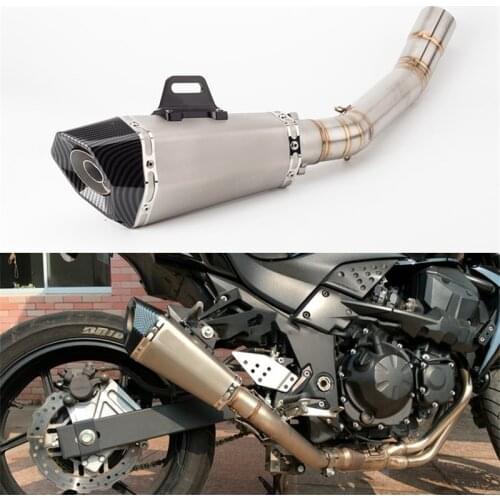 Motorcycle modified Z750 exhaust pipe Z800 middle Link Pipe Z750 small hexagon exhaust pipe set