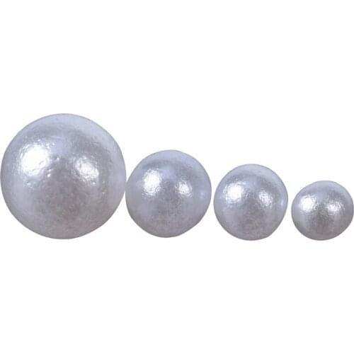 No Hole White Round ABS Imitation Pearl Beads Plastic Acrylic Loose Beads For Jewelry Scrapbook Decoration Crafts Making