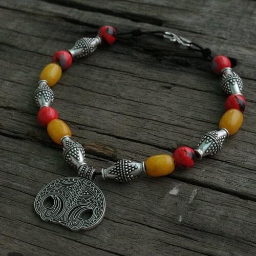 Lanseis 1pcs Viking Jewelry Clothes for Ladies Viking Boob Bling pendant slavic Lunula women jewelry