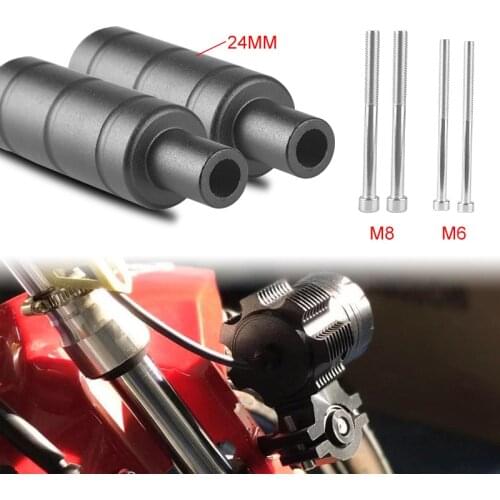 M8 M6 Motorcycle Mount Bike Sport Tail Light Spotlight Bracket LED Headlight Fog Light Mounting Bracket Post Support Base