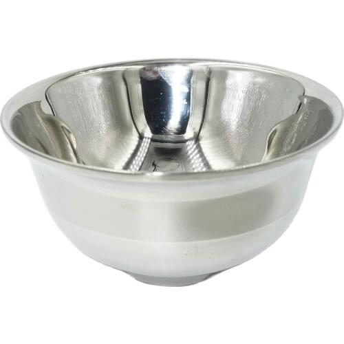 WLONG Stainless Steel Mens Lather Shaving Bowl Professional Beard Cleanging Soap Mug for Home Salon