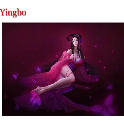 Chinese classical sexy beauty Diamond Painting Kit Diamond Embroidery Beaded 5D Full Square round DIY Rhinestones Decor For Home