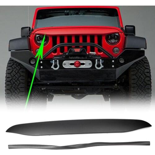 For 2007-2017 Jeep Wrangler JK Accessories Car Hood Protector Trail Armor Hood Stone Guard Matte Black