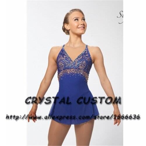 Custom Figure Skating Dresses Graceful New Brand Girls Ice Skating Dresses For Competition DR4275