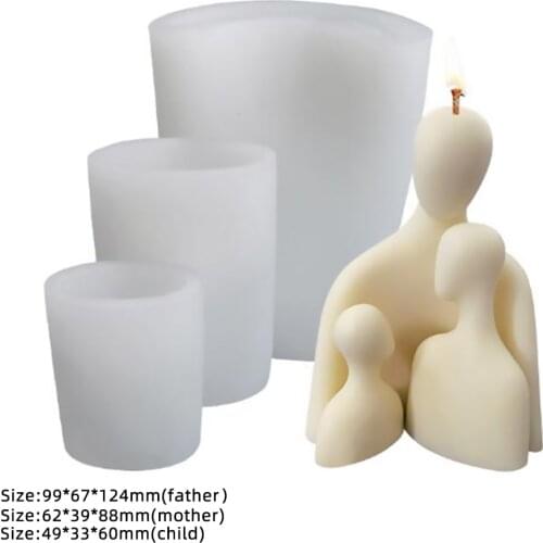 DIY Warm Hug Family Candle Silicone Mold DIY Lovers Aromatic Plaster Soap Candle making Wedding Gifts Craft Home Decor Supplies