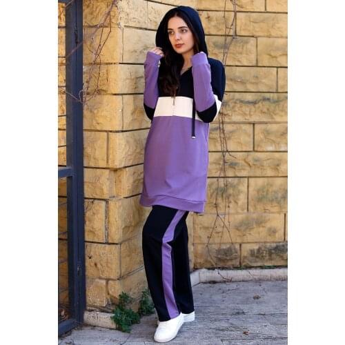 Tunik Tracksuit Set Lilac-3025.150