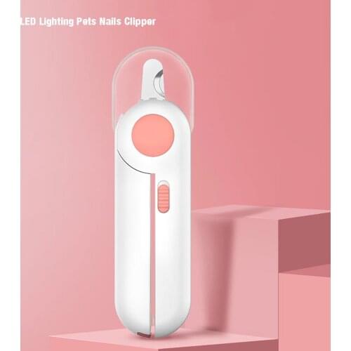 LED lighting pets nails cutter nails scissors stainless steel pets nails shear cats small dogs splash-resist nails clippers