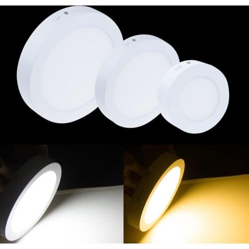 6W 12W 18W Surface mounted led downlight Round panel light Ultra thin circle ceiling Down lamp kitchen Bathroom lamp