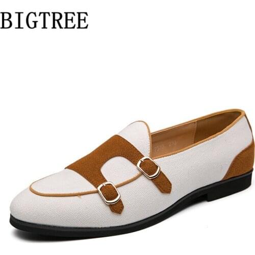 Italian Monk Strap Shoes For Men Wedding Dress Shoes Luxury Flat Footwear Slip On Loafers Oxford Shoes For Men Zapatillas Hombre