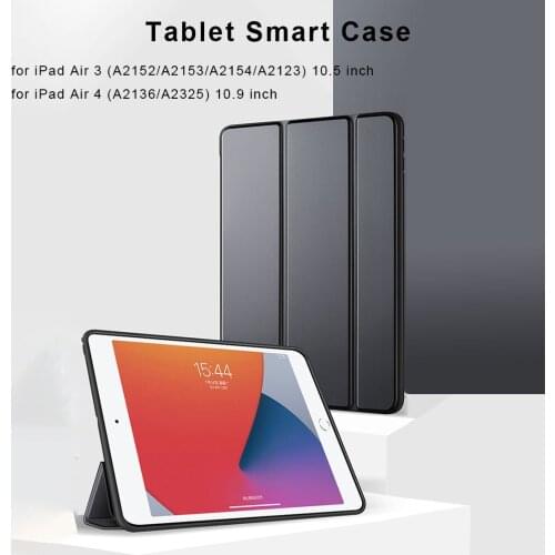 Tablet Smart Case for iPad Air 3 10.5 inch Simple PU Leather Stand Cover for iPad Air 4 10.9 inch Protective Case A2152 A2136
