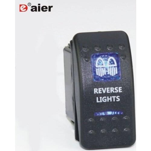 1PC 20A 12/24VDC Black SPST ON OFF 5 Pin Blue Dual LED IP67 Waterproof Boat Rocker Marine Switch For Car