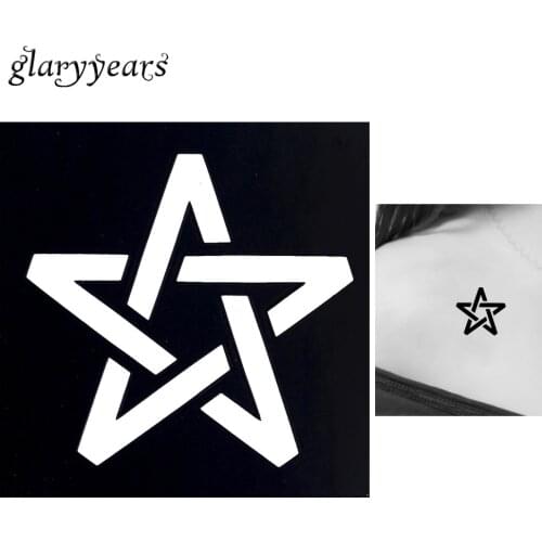 1pc Small Henna Indian Tattoo Stencil Line Hollow Star Design Women Arm Body Art Airbrush Painting Waterproof Tattoo Sticker G08