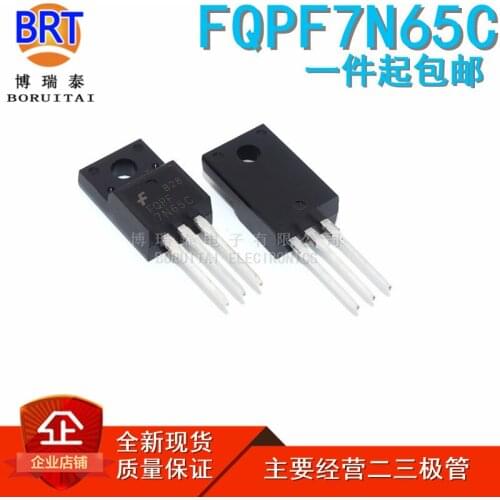 10pcs/lot FQPF7N65C 7N65 TO-220F FQPF7N65 TO-220 MOS pipe N-channel 650V 7A
