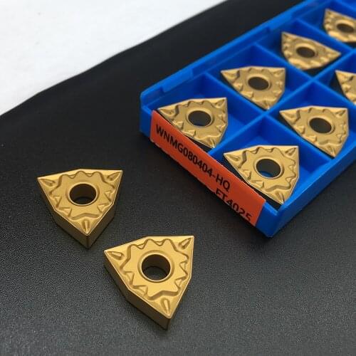 10PCS WNMG080404 HQ FT4025 Carbide Inserts External Turning Tool Carbide Insert Turning Tool For Steel part Lathe Cutter