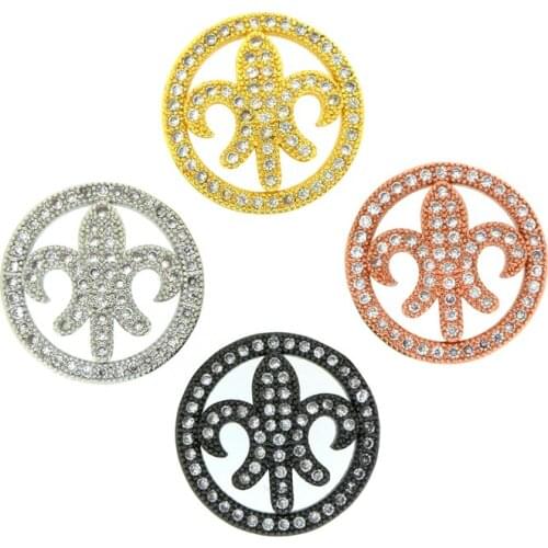 10pcs Jewelry DIY Making Bracelets Accessories Parts Cubic Zirconia Pattern Charms Crystal Connectors For Jewelry Making