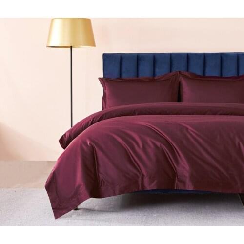 100S Egyptian Cotton Crimson dark red duvet cover flat sheet pillowcase Bedding sets