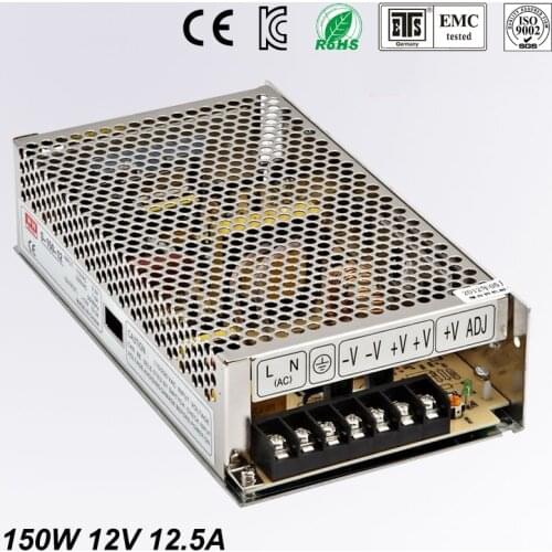 150W 12.5A 12 V Adjustable Smps Power Supply 12V Transformer 220v 110v AC to 12V For Led Strip light CNC CCTV