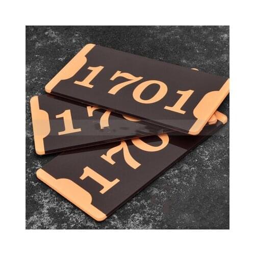 150x75mm house number retro style acrylic door number Custom door plate apartment Hotel name plate Suitable for 1-4 numbers