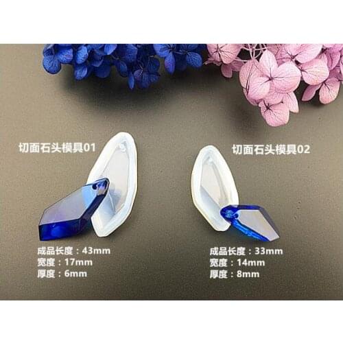 2 Pieces Epoxy Silicone Pendant DIY Molds Jewelry Making Tools with Hole