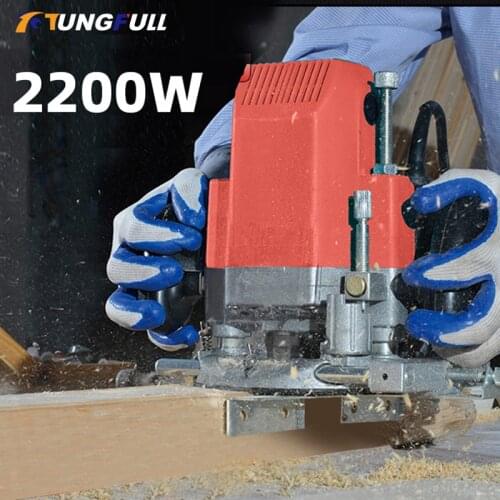 2200W Electric Router Trimmer Power Tool Wood Milling Engraving Slotting Trimming Tenoning Drilling Wood Milling Machine