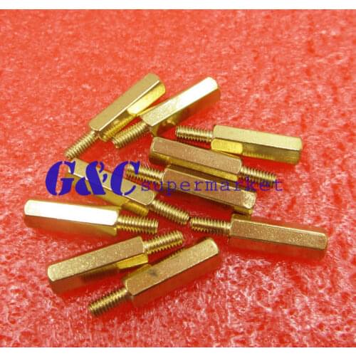 25PCS Brass M3X15MM Male to Femal Spacer Hex Column Standoff Support PCB diy electronics