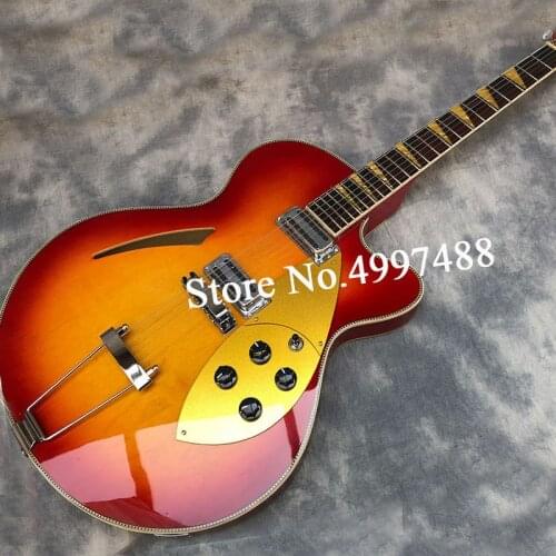 360 electric guitar, 6 string electric guitar, red paint half-empty core guitar, neck 3 spelling, rose wood fingerboard, real ph