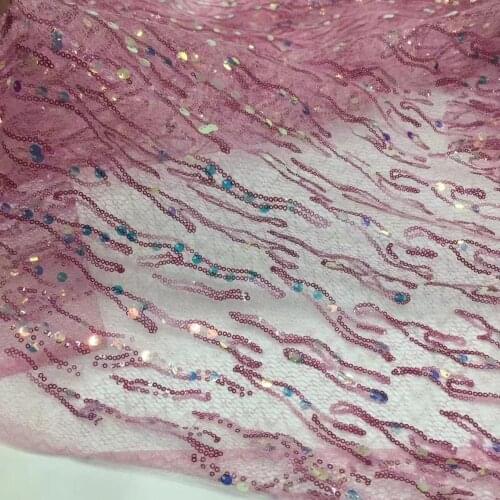 5yards/bag 8 - color lace mesh at the bottom of the sequins embroidery new fabric for the wedding dress design XX504