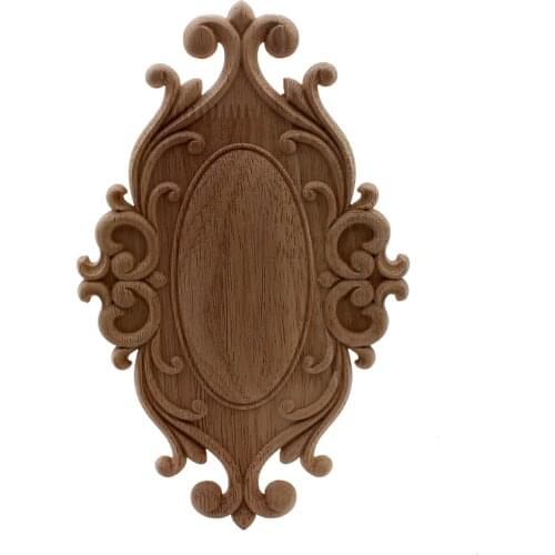 VZLX Home Wedding Decoration Accessories Furniture Appliques Wood Carving Corner Wooden Decor Frame Wall Door Woodcarving Decal