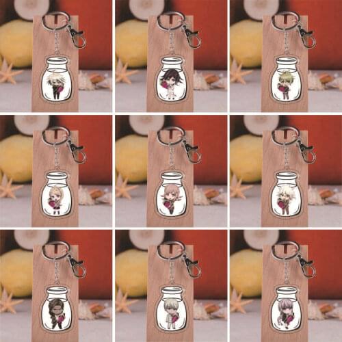 Anime Danganronpa Nagito Komaeda Mioda Ibuki Full Number Junko acrylic key chain Keyrings