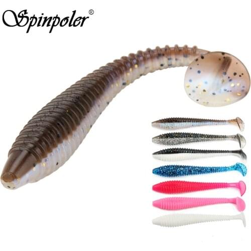 Spinpoler 5inch/0.4oz Paddle Tail Swimbaits Shad Plastic Soft Baits Worms Fishing Lure mold bass/pike/trout Fishing Tackle pesca