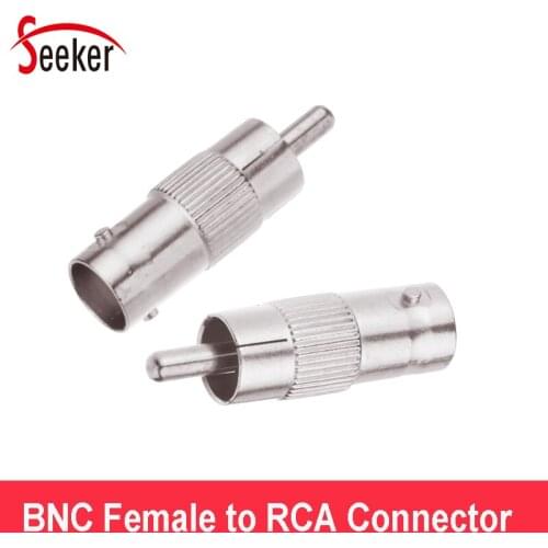 BNC Male Female Adapter to RCA Connector 100pcs/lot Coax Cable Connector RCA Male Jack for Surveillance System