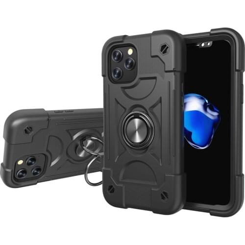 Armor Protection Shockproof Phone Case For iPhone 12 11 Pro Max XR XS Max X 7 8 Plus 12 Pro 11 SE2020 Ring Holder Back Cover