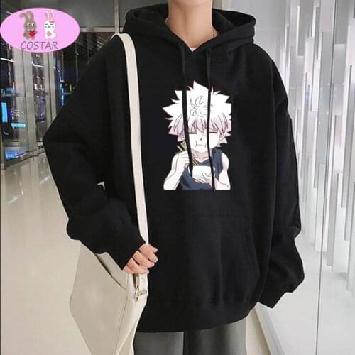 COSTAR Hot Anime HunterXHunter Killua Zoldyck Eating Printed Fashion Hoodies Pullover Harajuku Hooded Sweatershirt Unisex