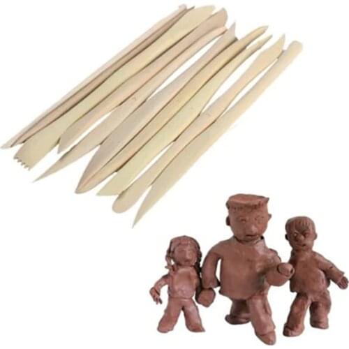 Wooden Polymer Clay Tool Ceramic Craft Pottery Sculpture Double Ended Mini Modeling Tool for Cutting Carving Smoothing Sculpting