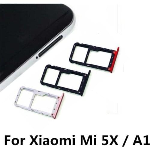New SIM Card Slot Holder For Xiaomi Mi 5X A1 Micro SD Card Slot Tray Socket Adapter Replacement Repair Spare Parts