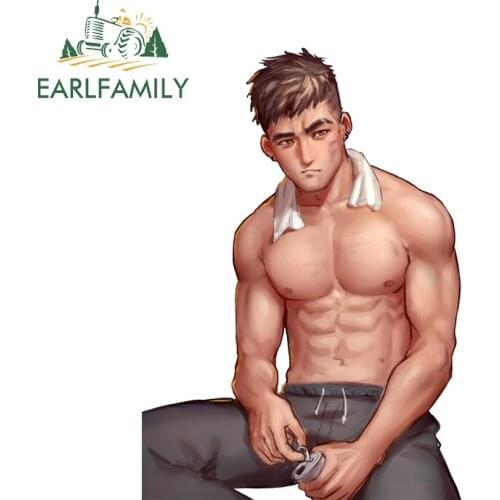EARLFAMILY 13cm x 9.2cm For Sexy Handsome Gay Boy Man RV Car Stickers Car Assessoires Decal Laptop Waterproof Sticker Decor