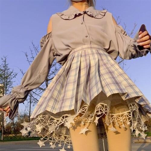 Hot Sale Lolita Cosplay JK Pumpkin Safety Short Girls Adult Women Petticoat 45cm Star Tassels Hem Tulle Mini Puffy Pettiskirt