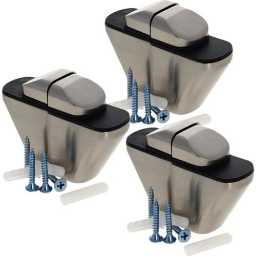 MroMax Hot Glass F Clip Zinc Alloy 48x41x55mm/55x24x55mm/40x25x54mm Range 2-22/3-20mm Brushed Clips Hardware Fixture 2/4/6pcs